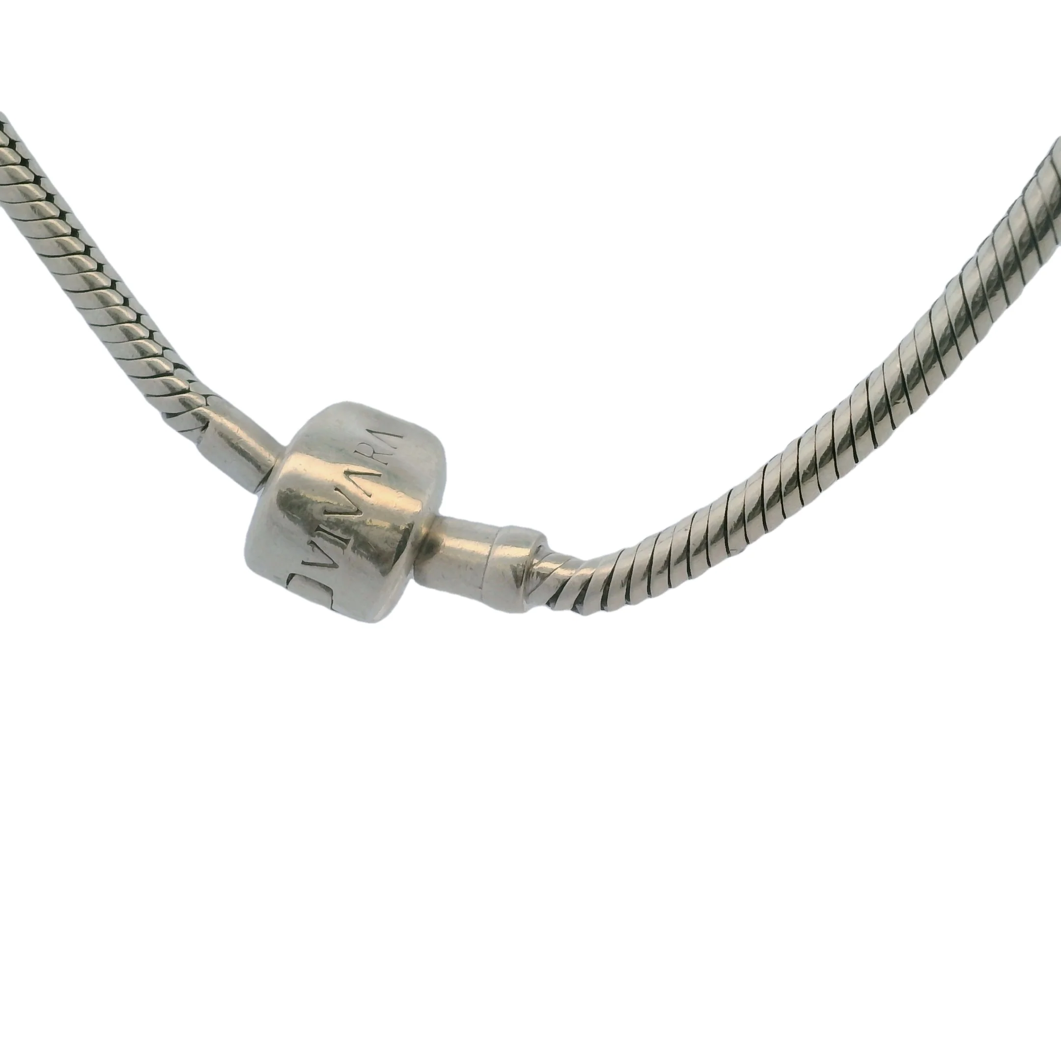 Vivara Brazillian Jewelry 925 Sterling Silver 8.5" Classic Snake Charm Bracelet - Image 3