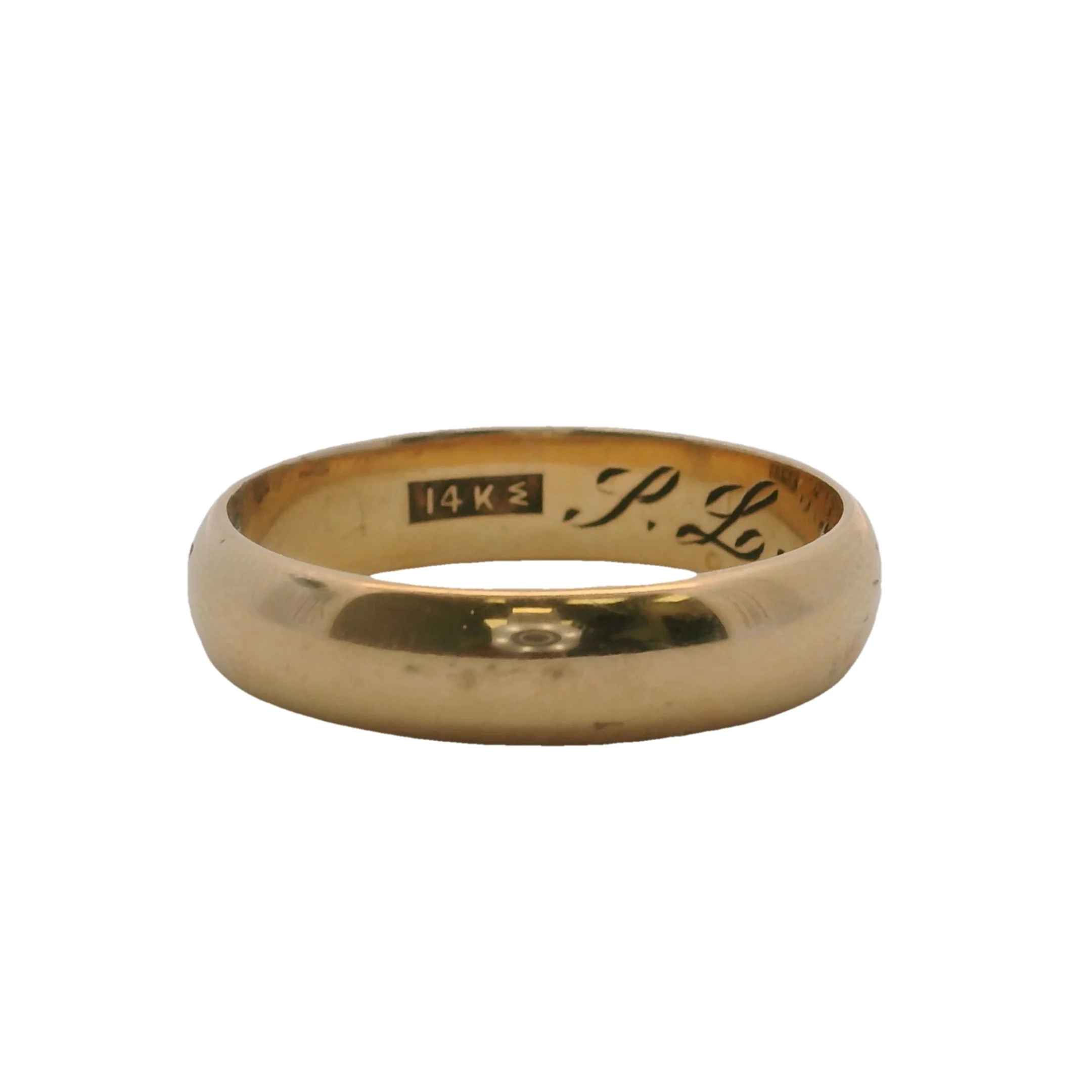 Wood & Sons 1915 14kt Yellow Gold 4.6mm Wedding Band Size 8.5 - Image 2