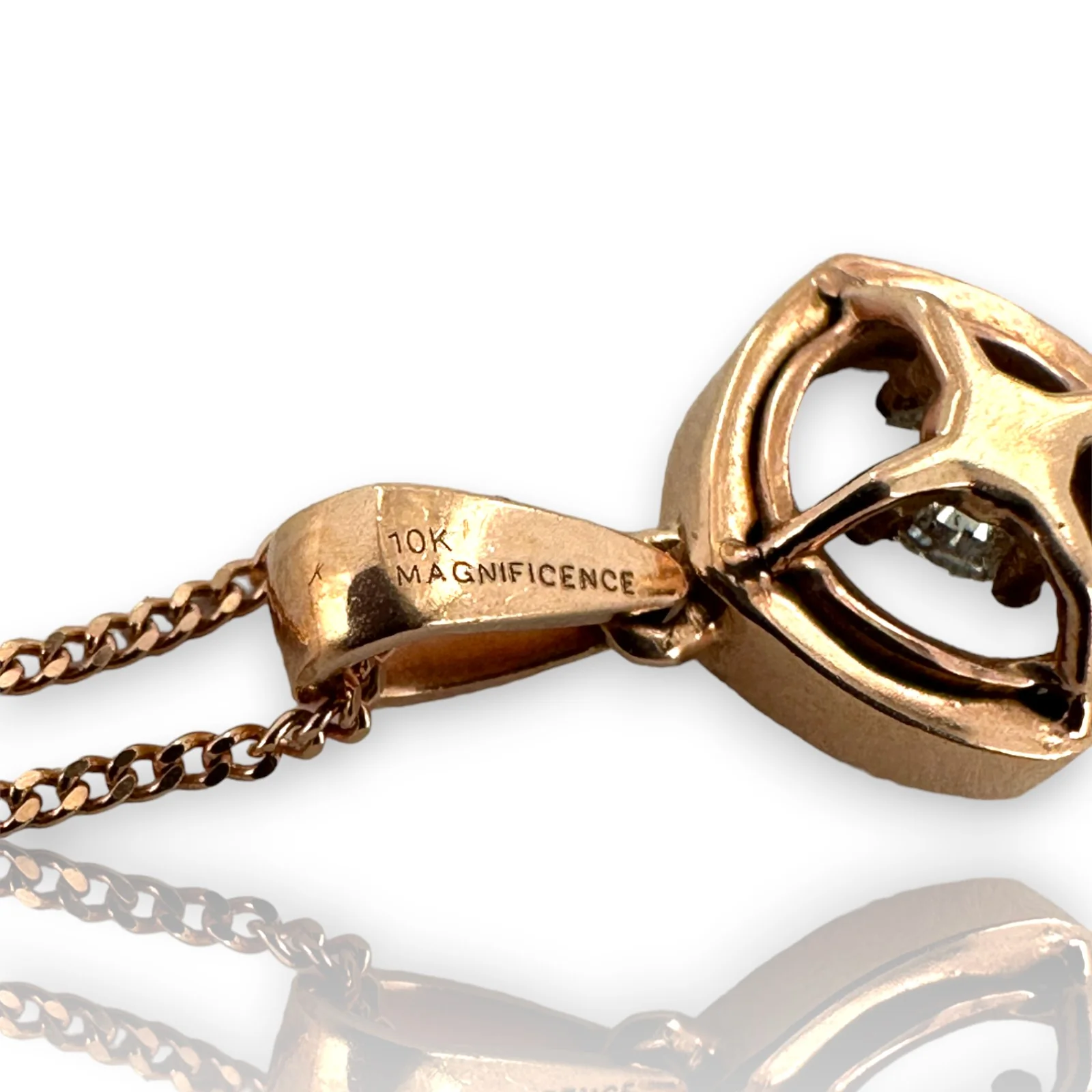 Zales Magnificence Collection 10kt Rose Gold Diamond Pendant with Sapphire Lens Magnifier on 16-18" Adjustable Chain - Image 7